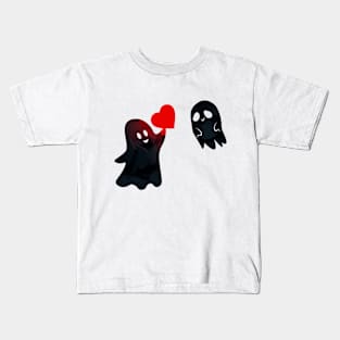 Extremely Cute Ghosts Love Heart - Funny Kids T-Shirt